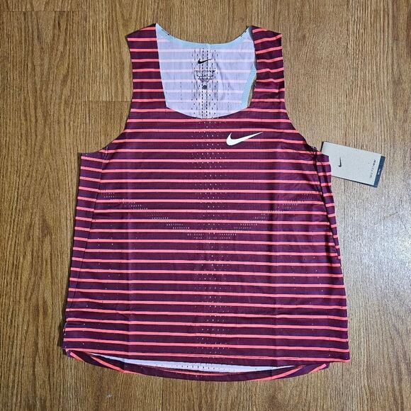 Nike Aeroswift Running Racing Singlet Tank Top Dri-Fit ADV Red Orange Medium M - Picture 3 of 17